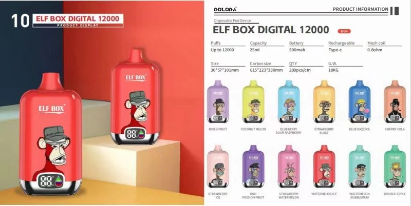 ELF BOX Digital 12000 puffs vapes vapes