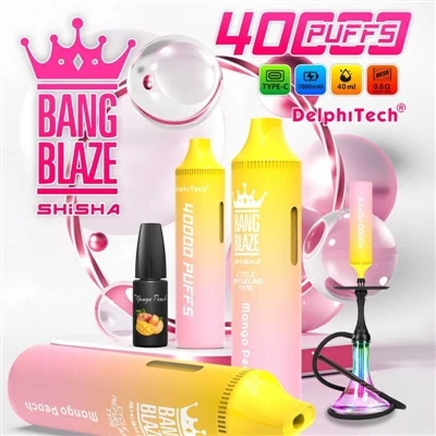 Kāda veida elektroniskā cigarete ir Bang Blaze Shishia 40000?