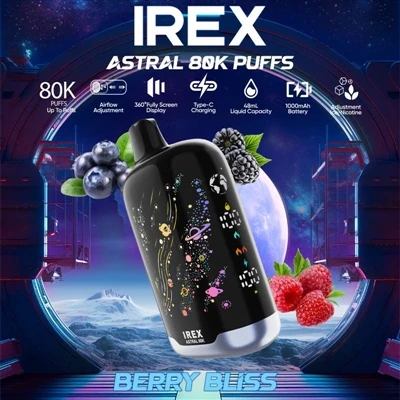 IREX Astral 80K — vadošā vienreizējās lietošanas e{1}cigarete ar lielu ietilp...
