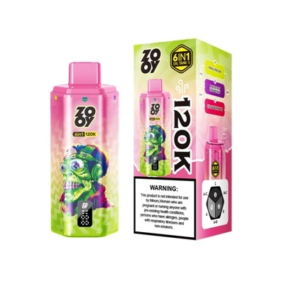 ZOOY 120K 6 IN 1 — augstas-ietilpības vienreizējās lietošanas e-cigarete izci...