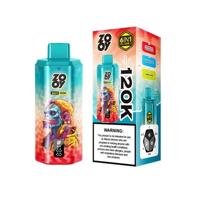 ZOOY 120K 6-in-1 daudzkanālu elektroniskās izsmidzināšanas ierīces strukturāl...