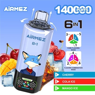 Airmez 6-in-1 140000: vienreizlietojamo e-cigarešu veiktspējas un pieredzes n...