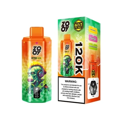ZOOY 120K 6IN1: Premium daudz-aromatizētas vienreizējās -e{4}cigaretes lielas...