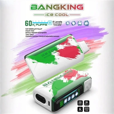BANGKING ICE King COOL 60000: vienreizlietojamo e{1}cigarešu augstākās klases...