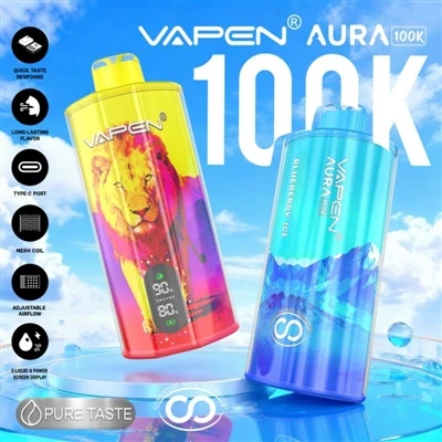 VAPEN AURA 100000: Kad vienreizējās -cigaretes ieiet 