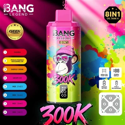 Bang Legend 300K — vienreizlietojamo e{1}cigarešu izturības robežu pārkāpšana