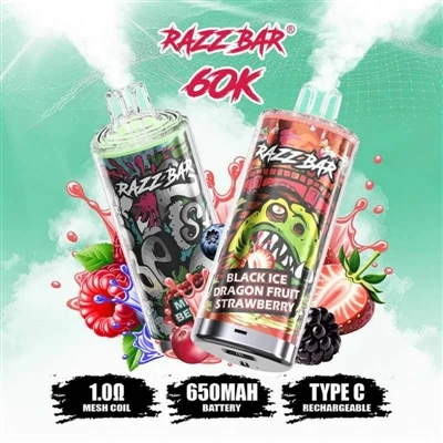 Razz Bar 65 K+ Puffs Vape: ierīce, kas sniedz “slinka cilvēka laimi” līdz galam
