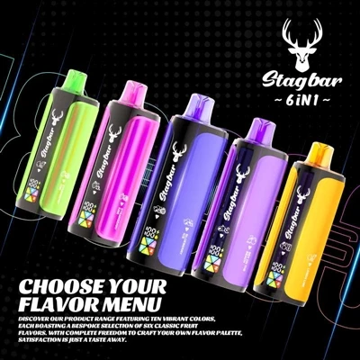 Stag Bar 6 in1 180K: vienreizējās lietošanas e-cigarete, kas apvieno “izturīg...