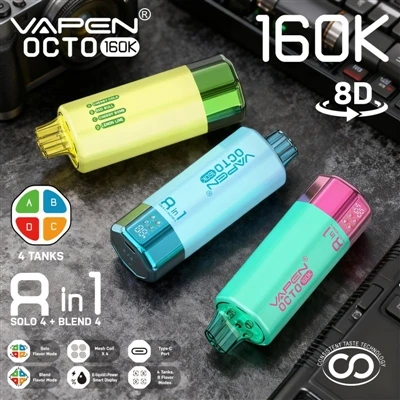 VAPEN OCTO 160K: vienreizējās lietošanas e{1}cigarete, kas patiešām pilnveido...