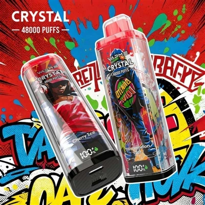 VAPME CRYSTAL 48000: lielas ietilpības vienreizējās lietošanas e{2}cigarete, ...