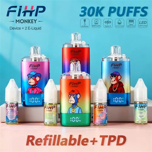 FIHP MONKEY 30K atkārtoti uzpildāms vape: jauna izvēle līdzsvaro ilgu akumula...