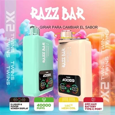 Razz Bar 40000 dvesmas dubultā garšas vape